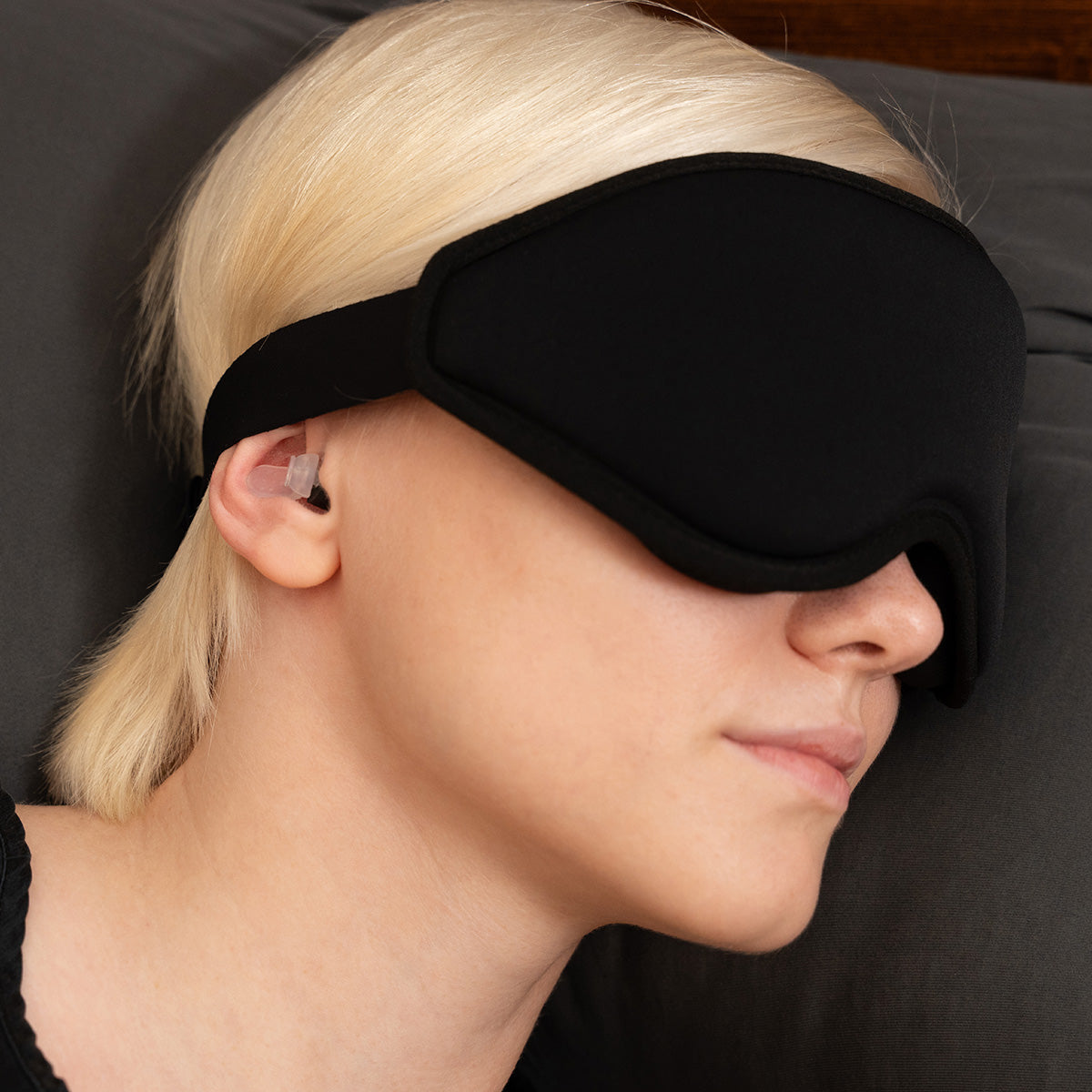 Sleeper Blackout 3D Contoured Eye Mask and Memory-foam Ear Plugs for Improved Sleep for Home and Travel Meditation