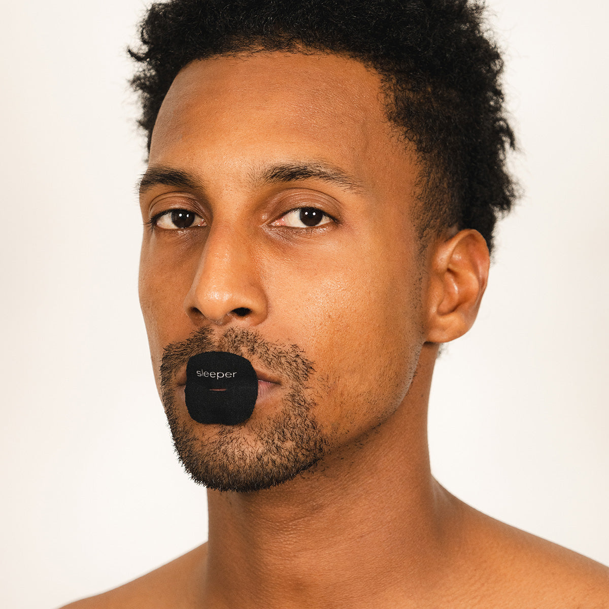 Sleeper Breathe Breathable Woven Mouth Tape for Better Sleep Reduce Snoring Prevent Dry Mouth Black Open