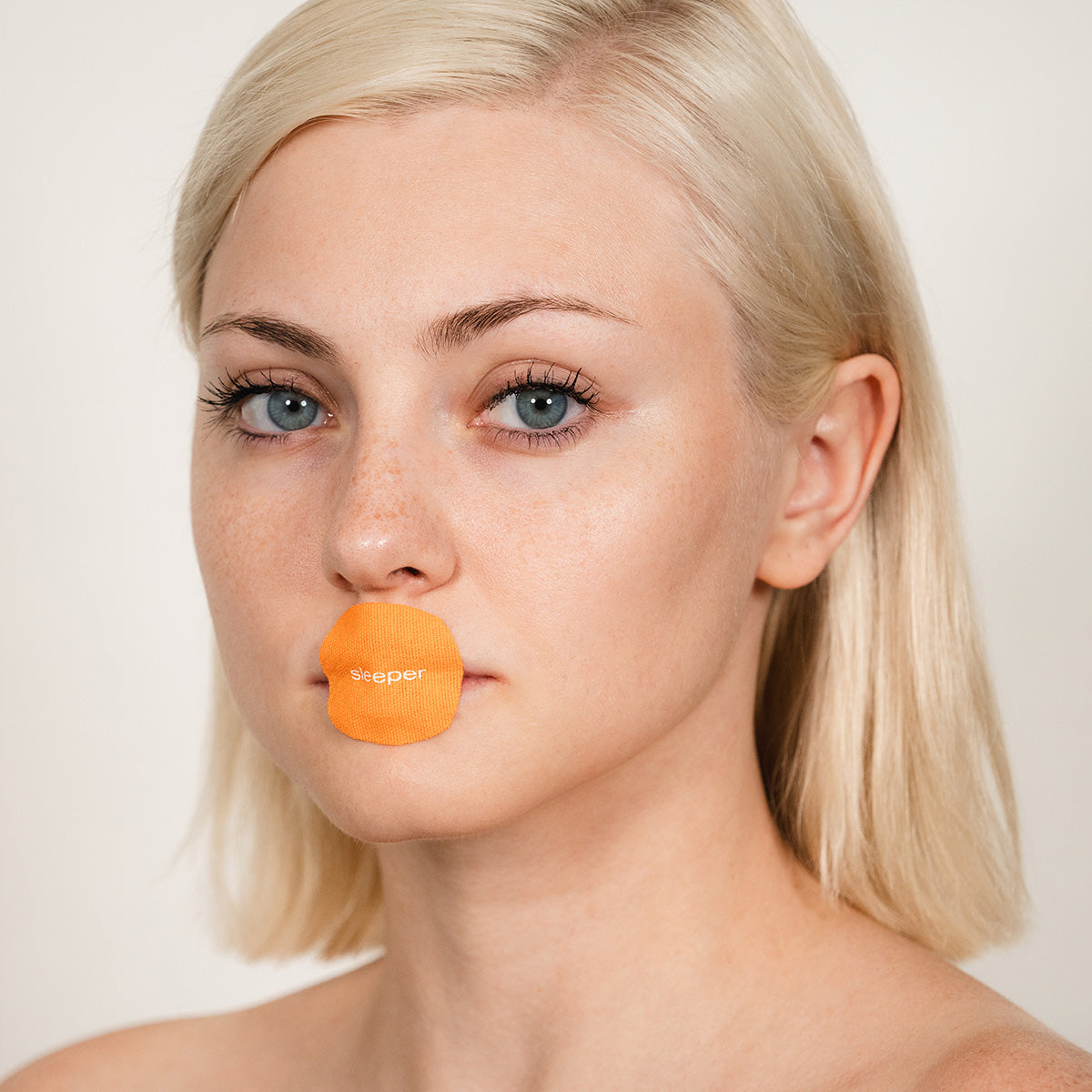 Sleeper Breathe Breathable Woven Mouth Tape for Better Sleep Reduce Snoring Prevent Dry Mouth Orange