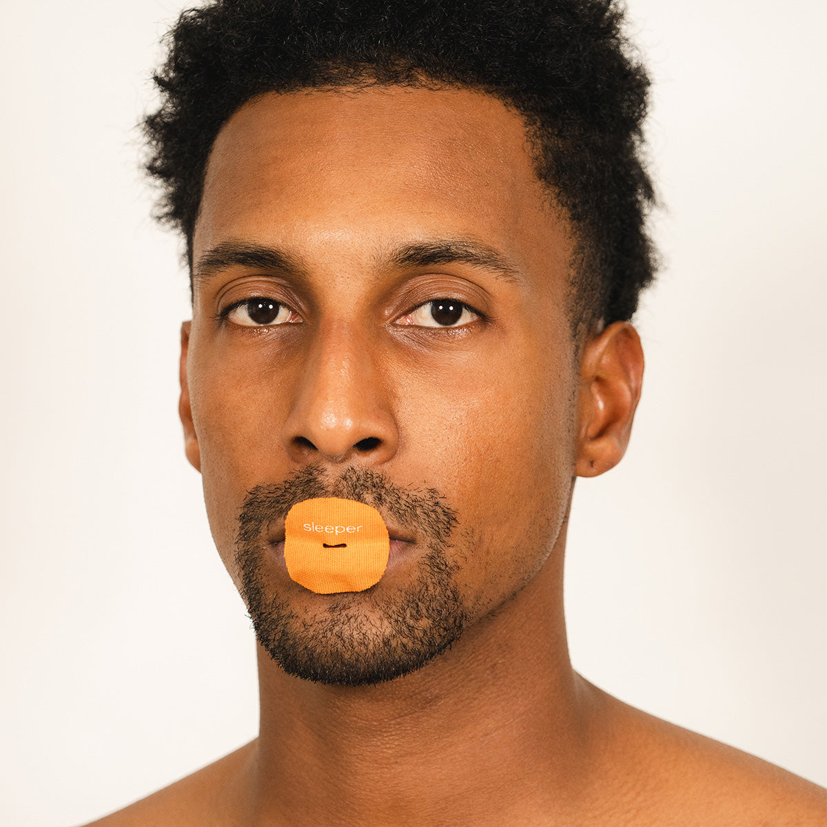 Sleeper Breathe Breathable Woven Mouth Tape for Better Sleep Reduce Snoring Prevent Dry Mouth Orange Open