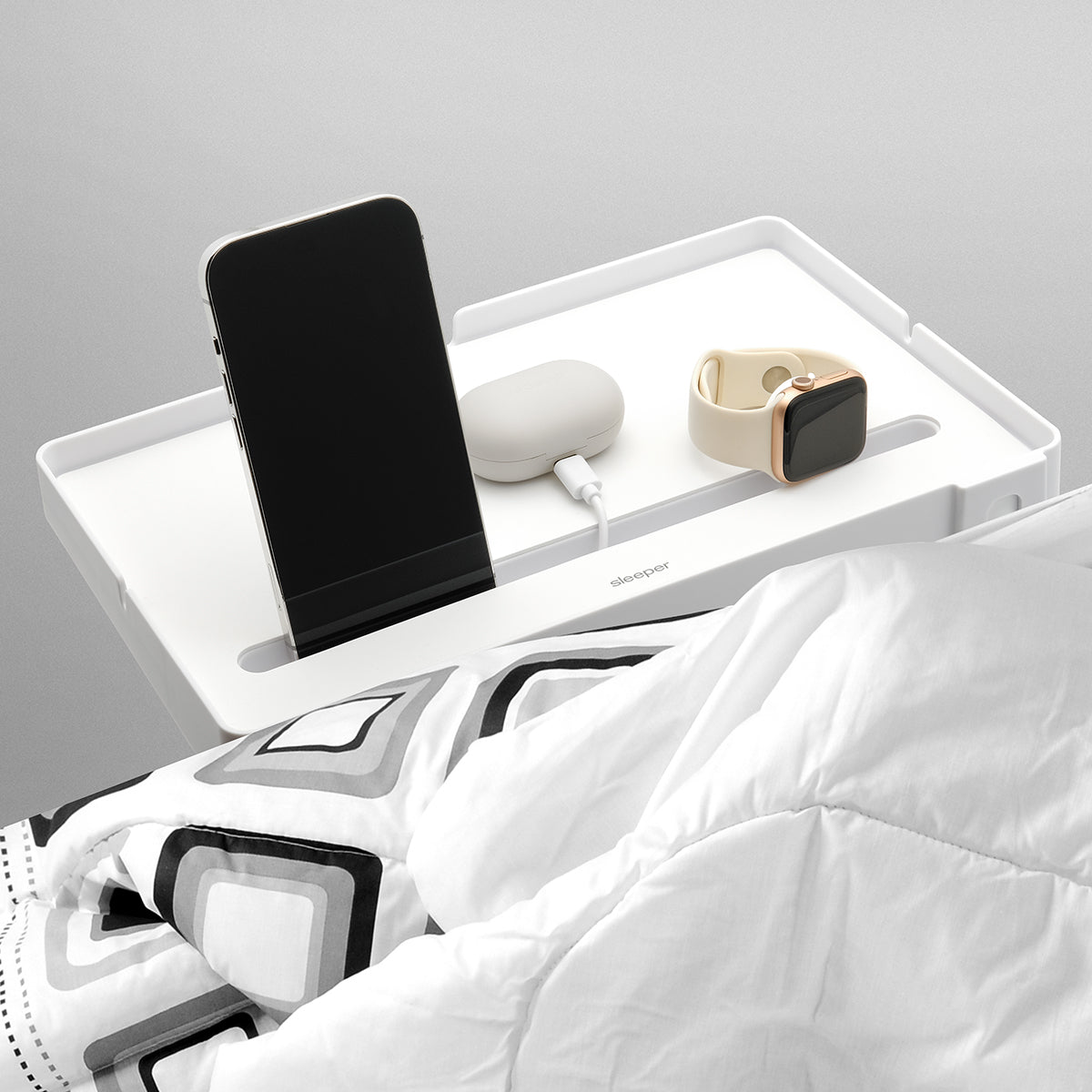 Sleeper Shelf Bedside Phone Stand & Cable Organizer