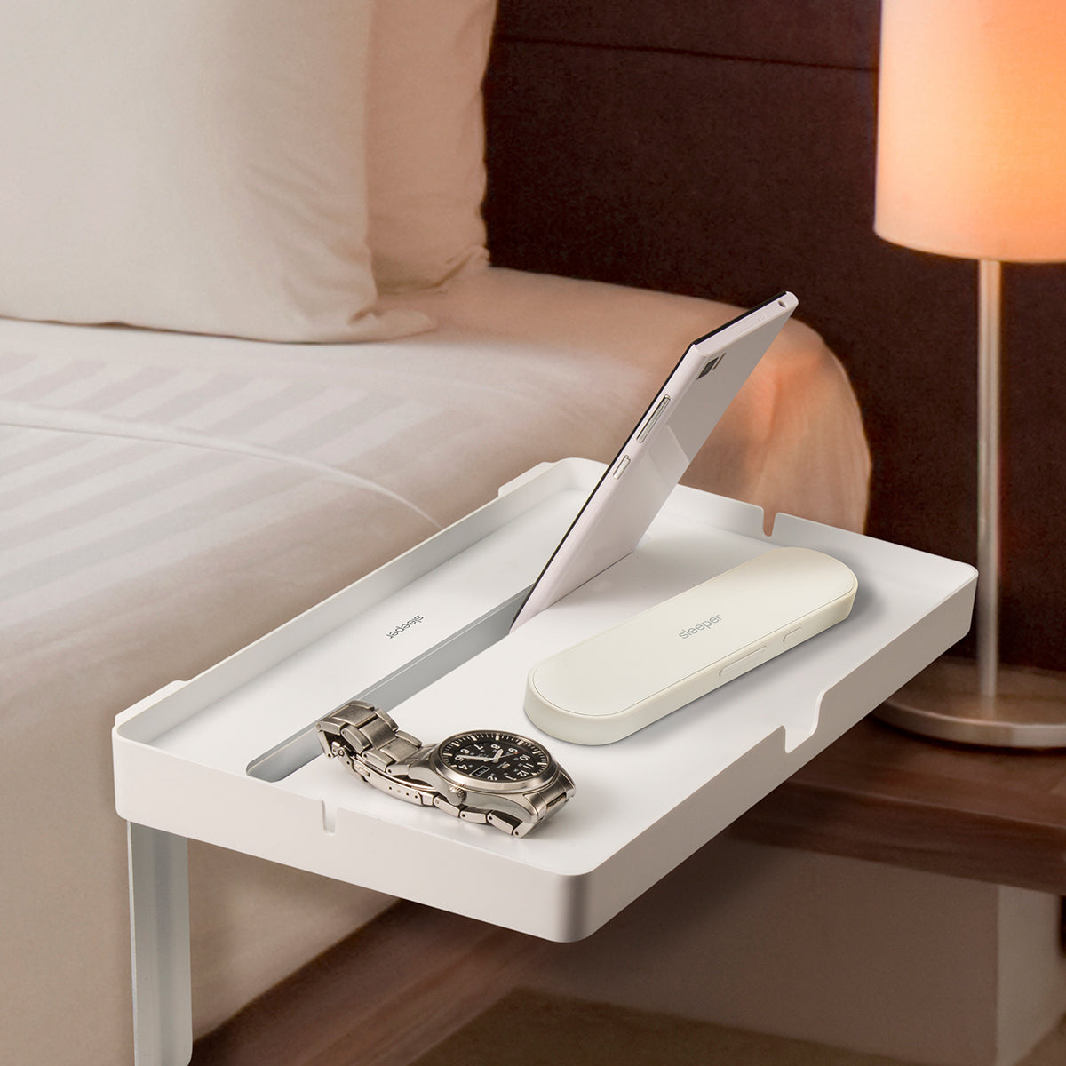 Sleeper Shelf Bedside Phone Stand & Cable Organizer