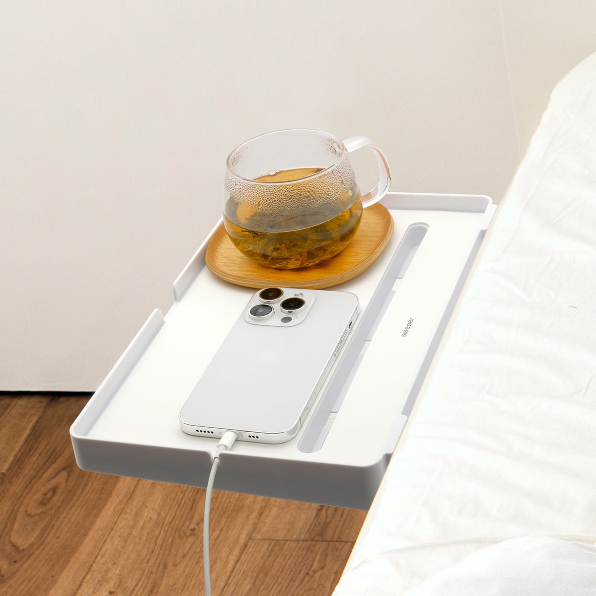 Sleeper Shelf Bedside Phone Stand & Cable Organizer